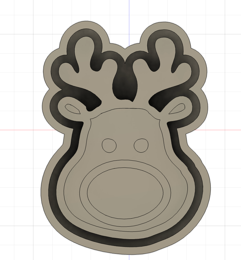 Cardboard Reindeer Mold Pattern